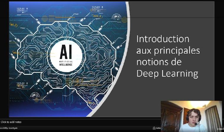 Conférence d'introduction au Deep Learning avec l'association étudiante ATILLA 