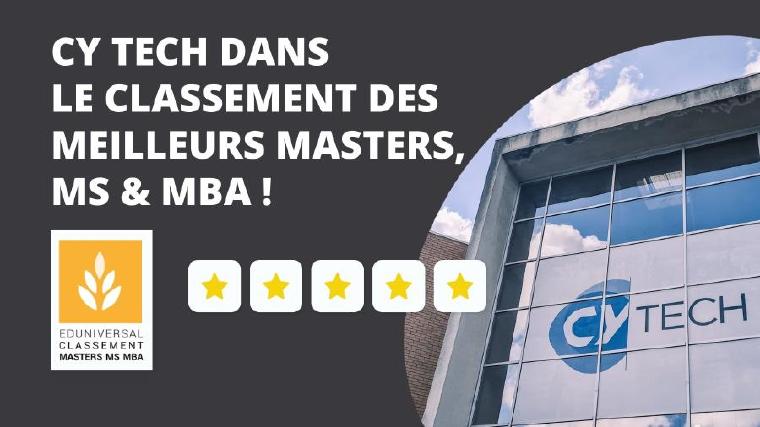 15 formations de CY Tech dans le classement Eduniversal !